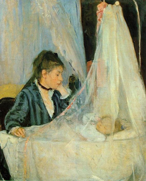Wikioo.org - The Encyclopedia of Fine Arts - Painting, Artwork by Berthe Morisot - Image Le berceau (The Cradle)