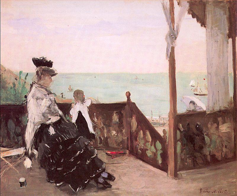 Wikioo.org – L'Encyclopédie des Beaux Arts - Peinture, Oeuvre de Berthe Morisot - Dans une Villa à la Mer