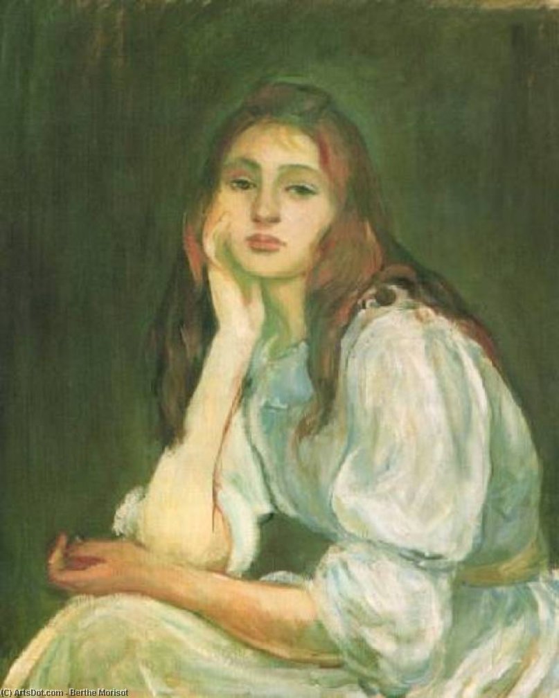 WikiOO.org – 美術百科全書 - 繪畫，作品 Berthe Morisot - 朱莉 Rêveuse