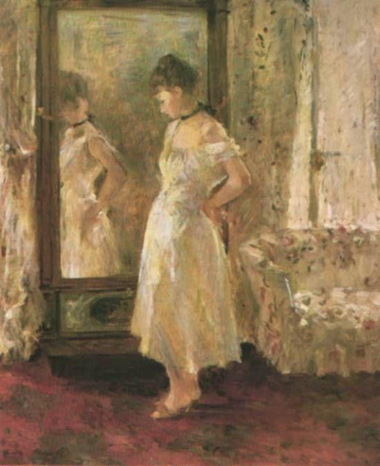 Wikioo.org – L'Encyclopédie des Beaux Arts - Peinture, Oeuvre de Berthe Morisot - La Psyché