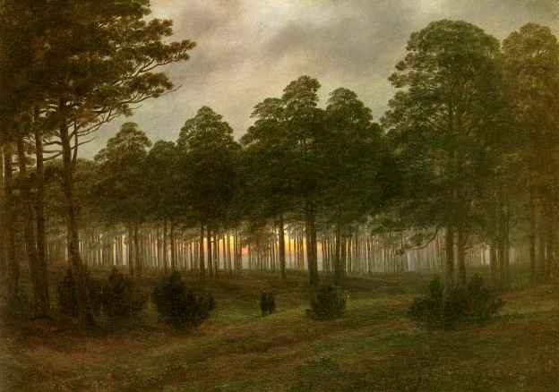 Wikioo.org - The Encyclopedia of Fine Arts - Painting, Artwork by Caspar David Friedrich - Evening1