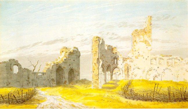 Wikioo.org - The Encyclopedia of Fine Arts - Painting, Artwork by Caspar David Friedrich - The Ruins of Eldena Abbey