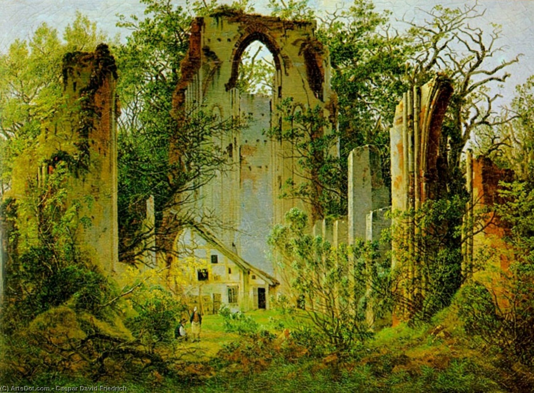 Wikioo.org - The Encyclopedia of Fine Arts - Painting, Artwork by Caspar David Friedrich - The Ruins of Eldena Abbey1