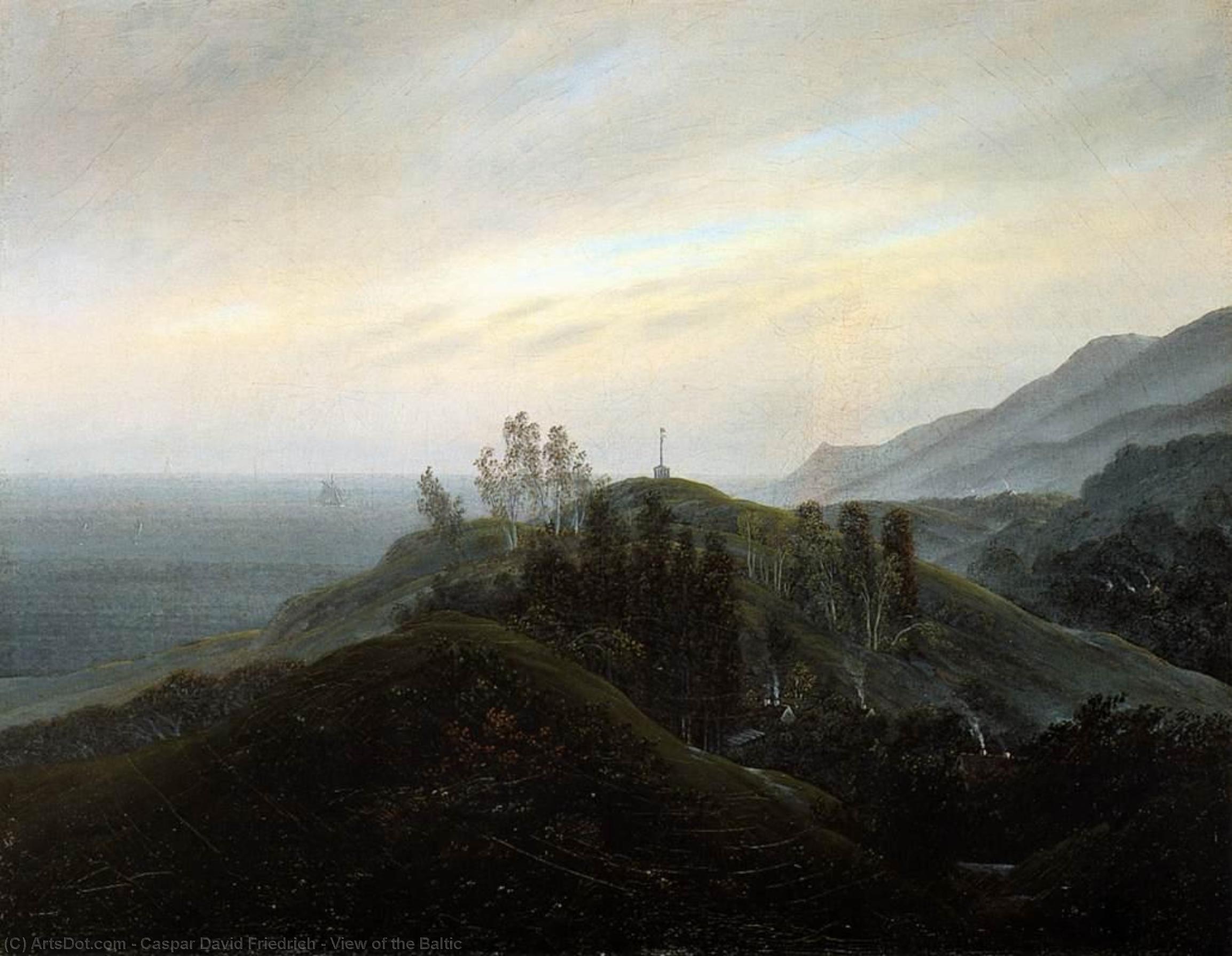 Wikioo.org - The Encyclopedia of Fine Arts - Painting, Artwork by Caspar David Friedrich - View of the Baltic