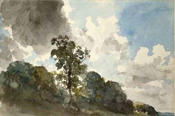 Wikioo.org - The Encyclopedia of Fine Arts - Painting, Artwork by John Constable - Clouds study with trees