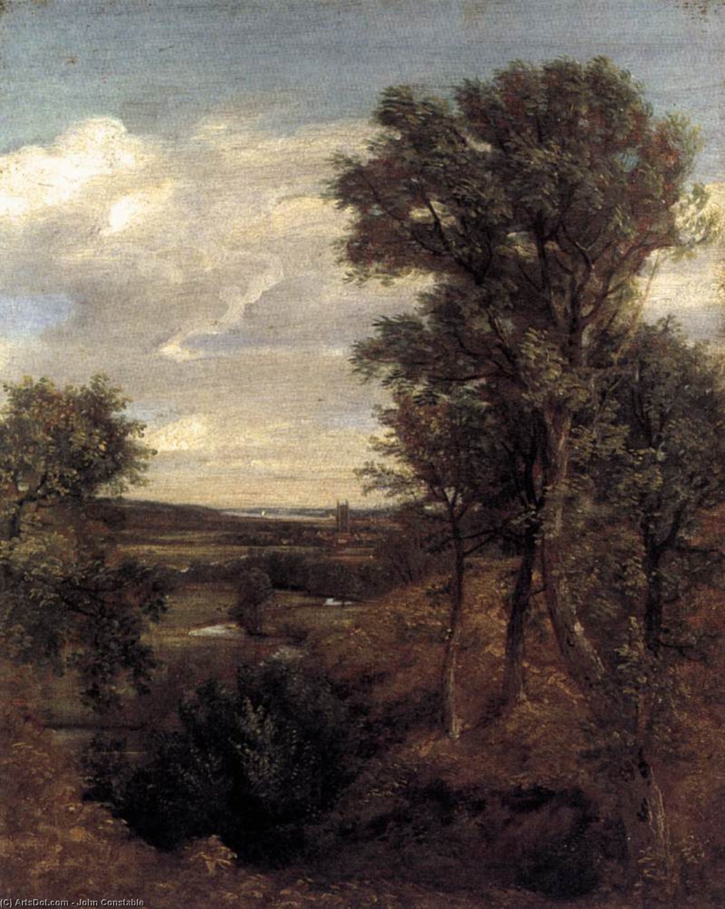 Wikioo.org - สารานุกรมวิจิตรศิลป์ - จิตรกรรม John Constable - Dedham Vale