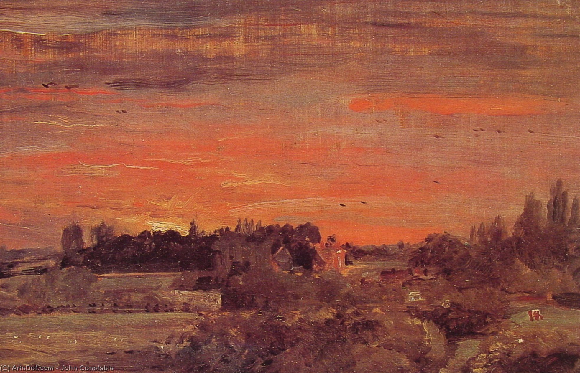WikiOO.org - Encyclopedia of Fine Arts - Maľba, Artwork John Constable - East Bergholt Rectory