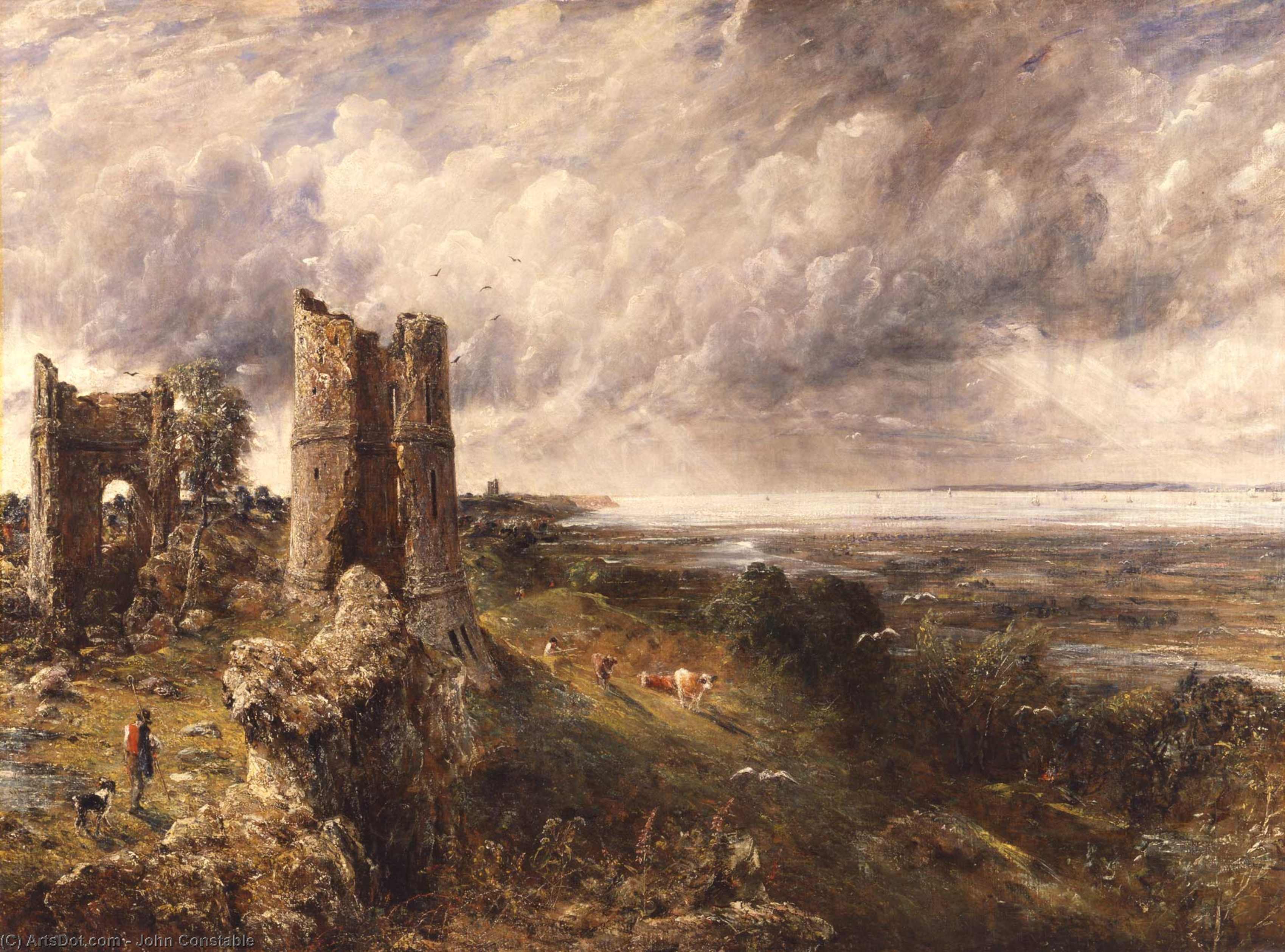 Wikioo.org - สารานุกรมวิจิตรศิลป์ - จิตรกรรม John Constable - Hadleigh Castle