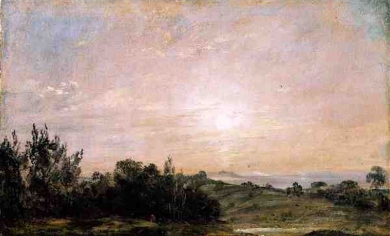 Wikioo.org - Die Enzyklopädie bildender Kunst - Malerei, Kunstwerk von John Constable - Hampstead Heath, blickend in Richtung Harrow