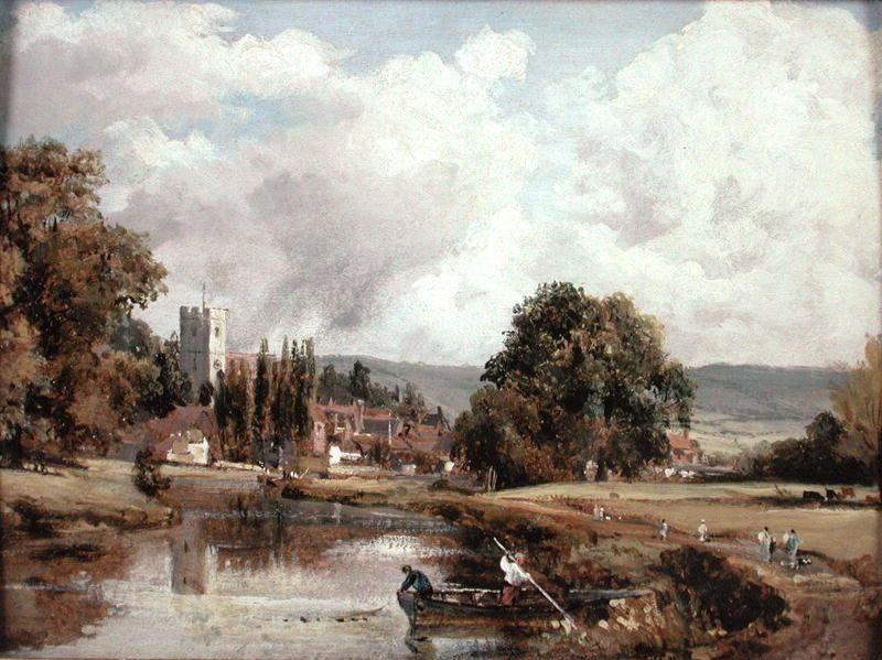 Wikioo.org - The Encyclopedia of Fine Arts - Painting, Artwork by John Constable - Harnham Church, near Salisbury