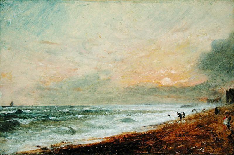 WikiOO.org - دایره المعارف هنرهای زیبا - نقاشی، آثار هنری John Constable - Hove Beach