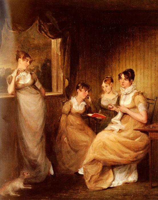 Wikoo.org - موسوعة الفنون الجميلة - اللوحة، العمل الفني John Constable - Ladies From The Family Of Mr William Mason Of Colchester
