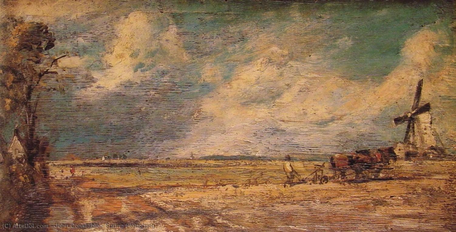 Wikioo.org – La Enciclopedia de las Bellas Artes - Pintura, Obras de arte de John Constable - Primavera de arado