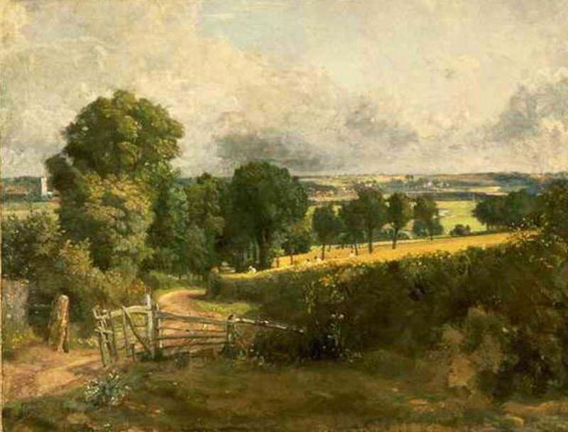 Wikioo.org - สารานุกรมวิจิตรศิลป์ - จิตรกรรม John Constable - The Entrance to Fen Lane