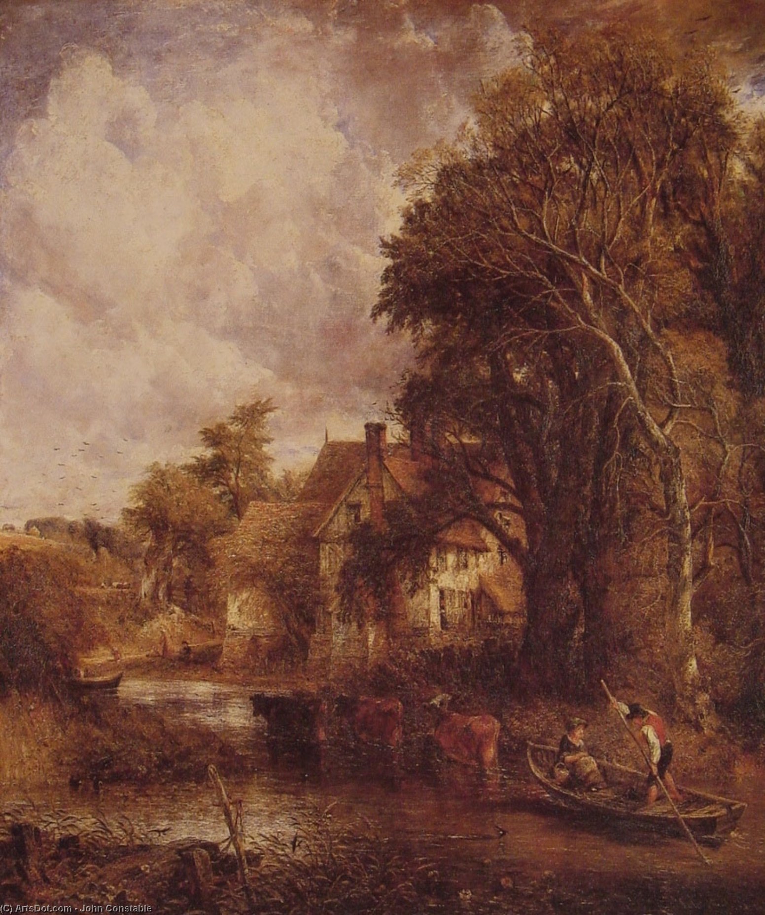 WikiOO.org - Encyclopedia of Fine Arts - Maľba, Artwork John Constable - The Valley Farm