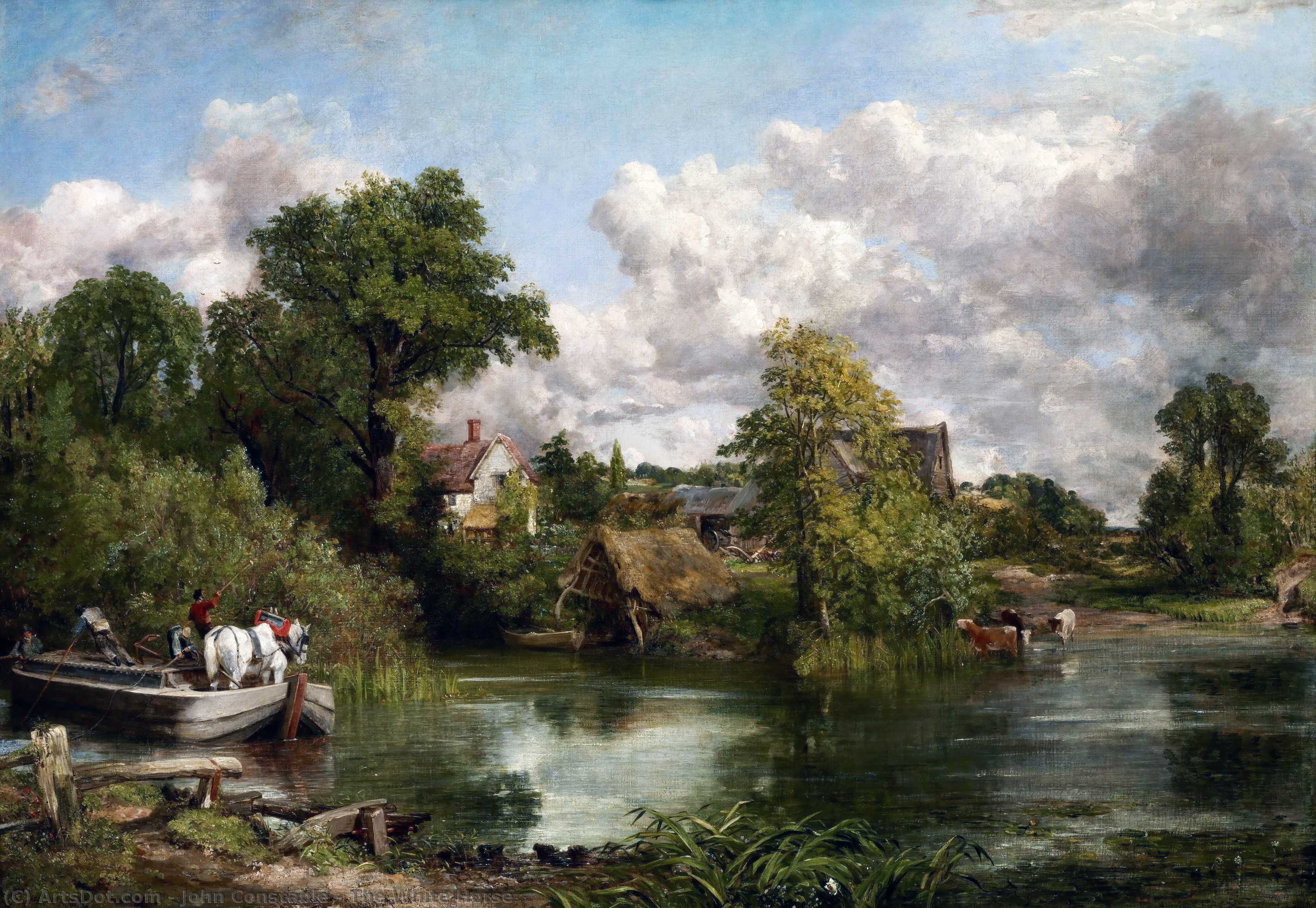 Wikioo.org – La Enciclopedia de las Bellas Artes - Pintura, Obras de arte de John Constable - el blanco caballo