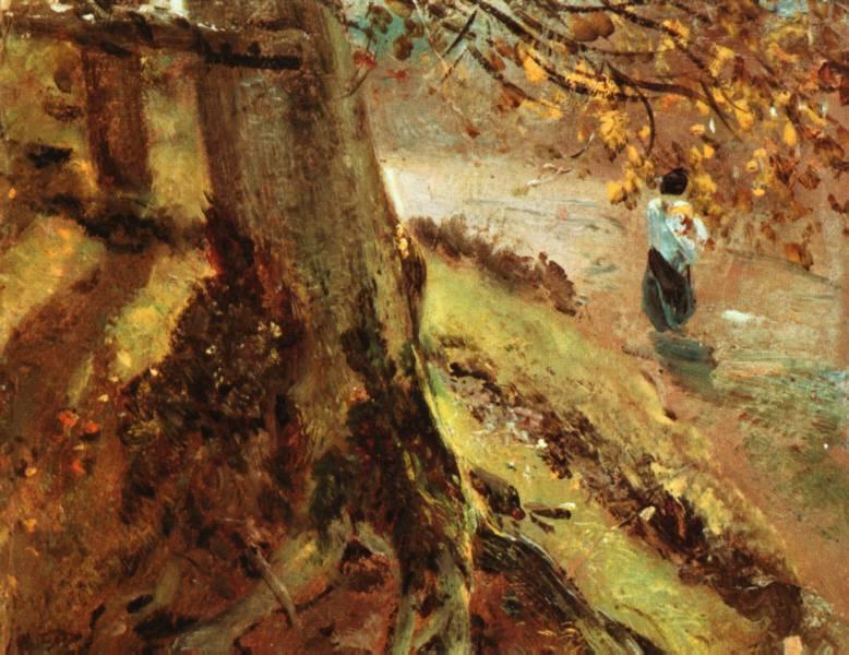 Wikoo.org - موسوعة الفنون الجميلة - اللوحة، العمل الفني John Constable - Tree Trunks