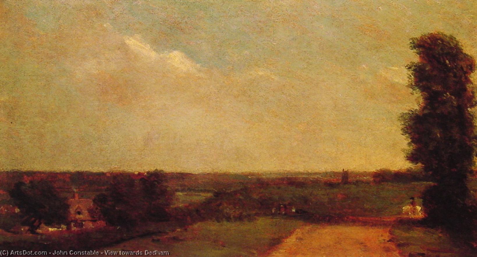 WikiOO.org - دایره المعارف هنرهای زیبا - نقاشی، آثار هنری John Constable - View towards Dedham