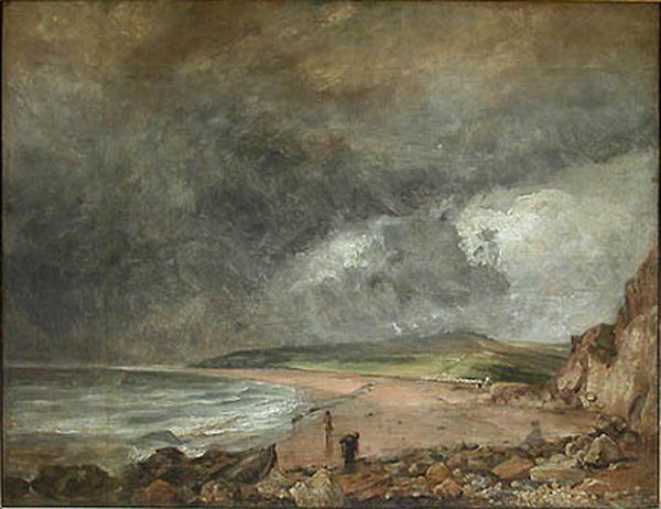 WikiOO.org - Encyclopedia of Fine Arts - Malba, Artwork John Constable - Weymouth Bay with Approaching Storm