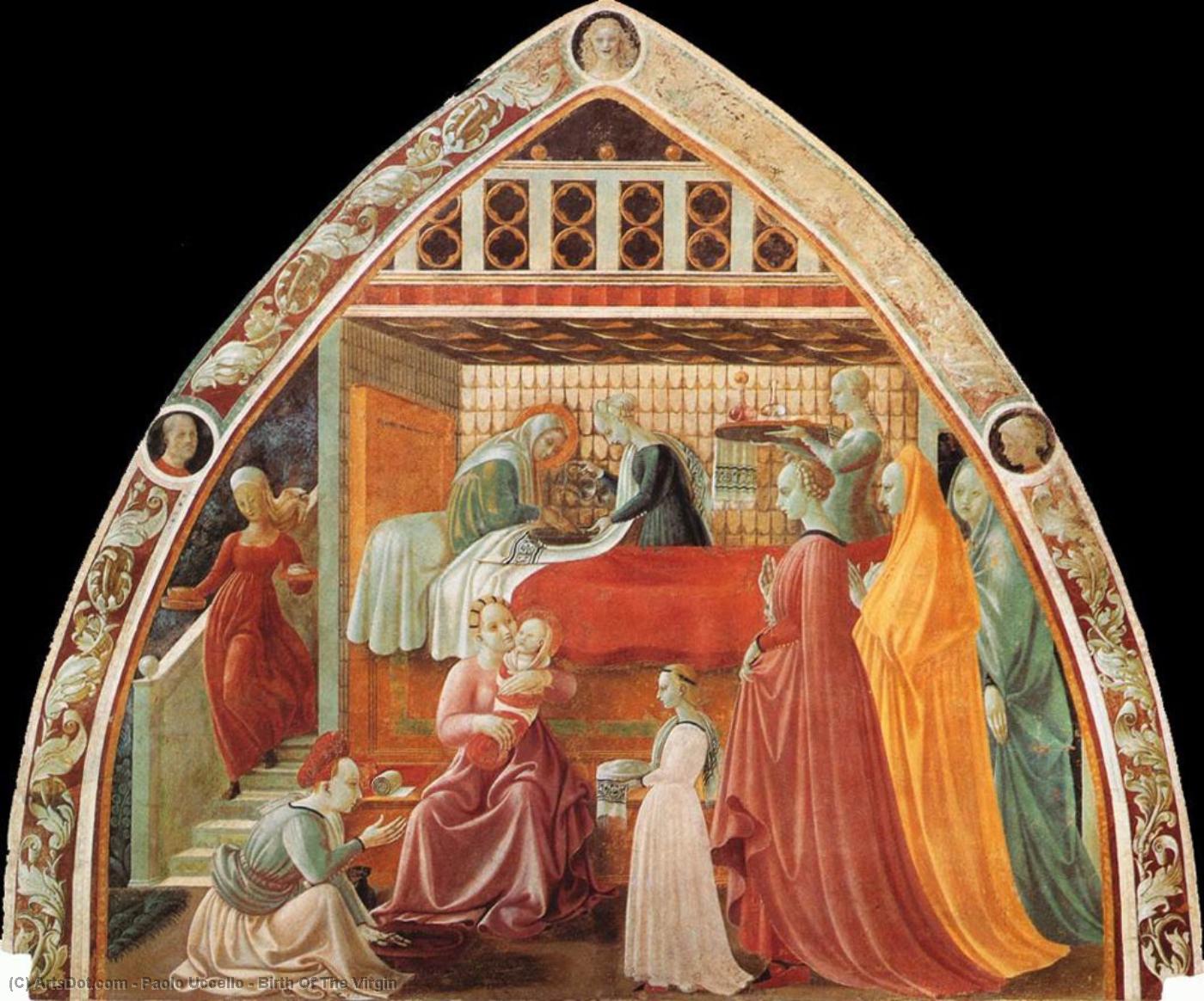 Wikioo.org - The Encyclopedia of Fine Arts - Painting, Artwork by Paolo Uccello - Birth Of The Virgin