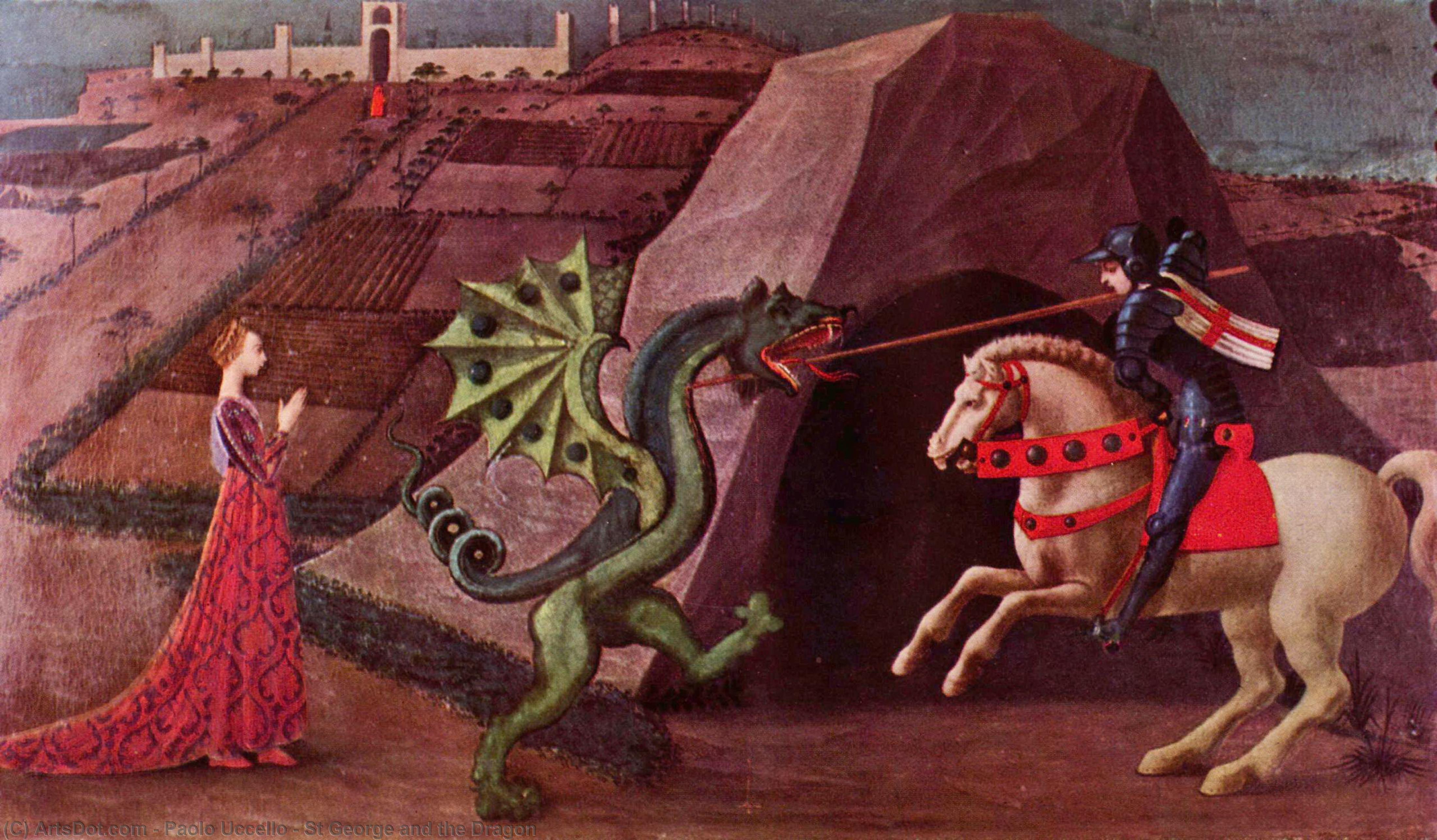 Wikioo.org - The Encyclopedia of Fine Arts - Painting, Artwork by Paolo Uccello - St George and the Dragon