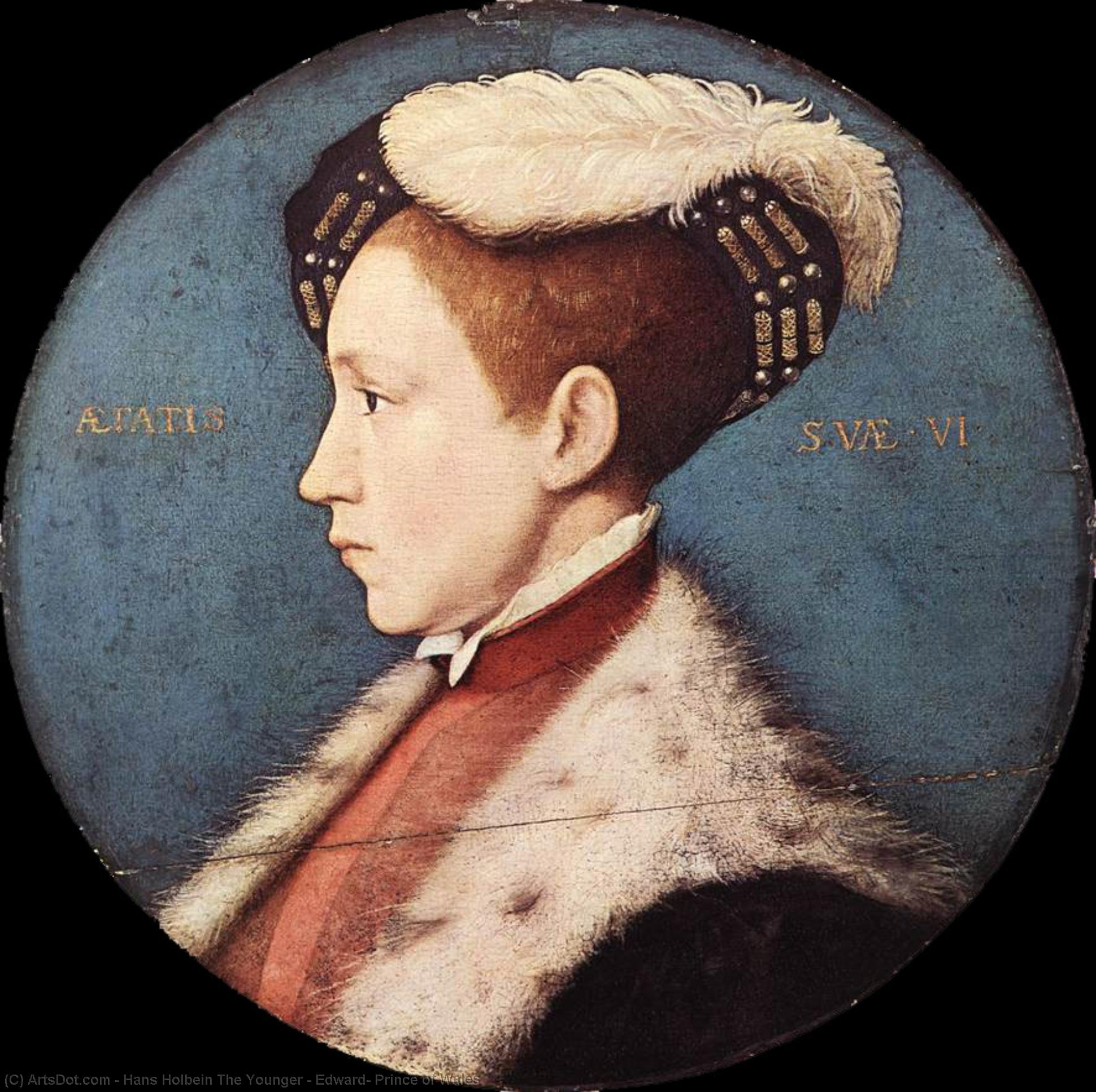 Wikioo.org – La Enciclopedia de las Bellas Artes - Pintura, Obras de arte de Hans Holbein The Younger - Eduardo Príncipe  todaclasede  Gales