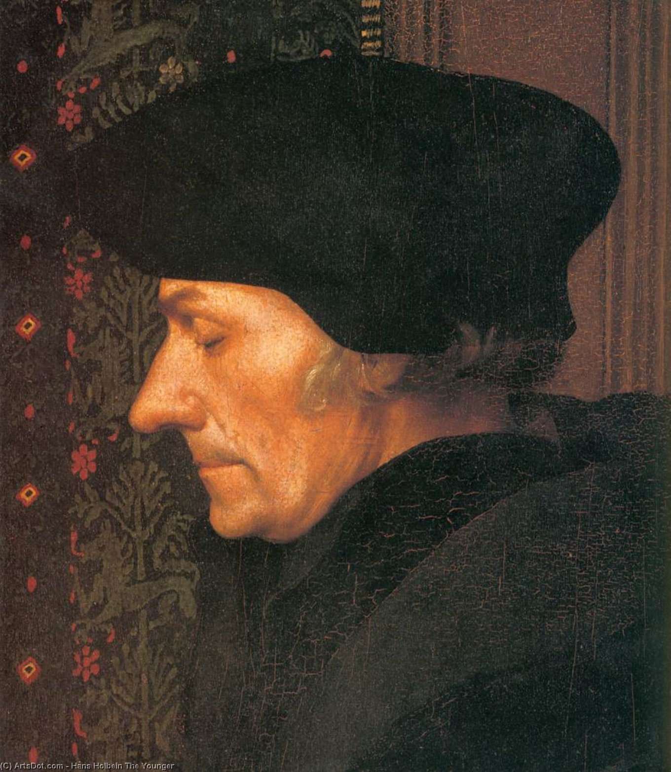 Wikoo.org - موسوعة الفنون الجميلة - اللوحة، العمل الفني Hans Holbein The Younger - Erasmus (detail)
