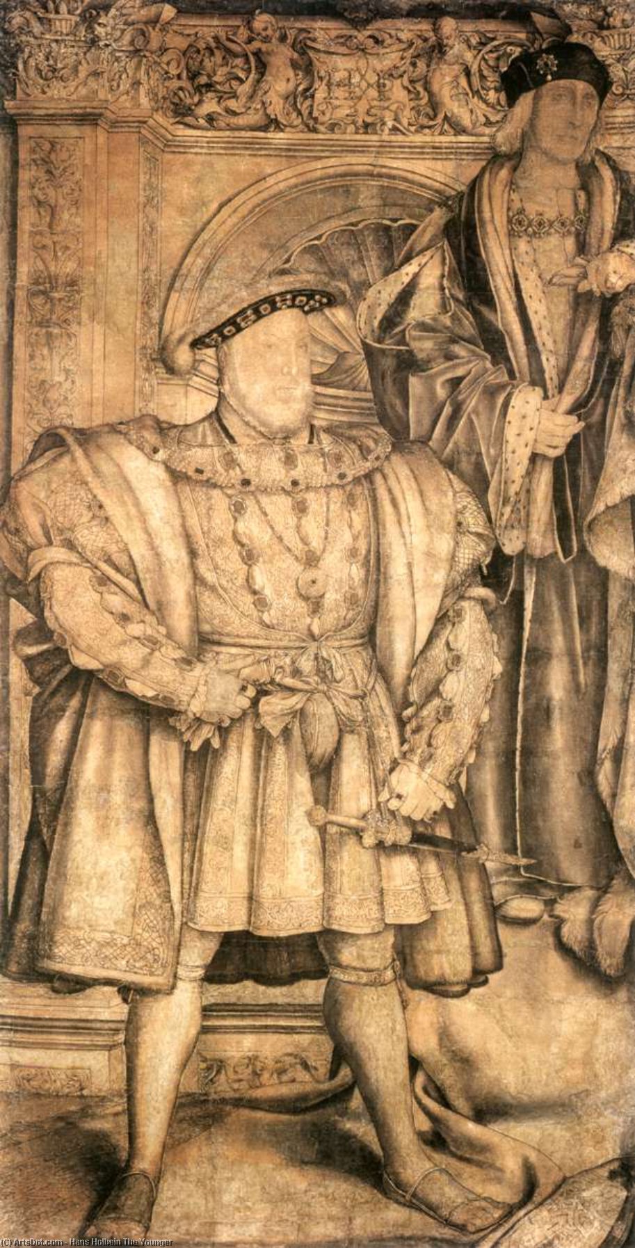 Wikoo.org - موسوعة الفنون الجميلة - اللوحة، العمل الفني Hans Holbein The Younger - Henry VIII and Henry VII