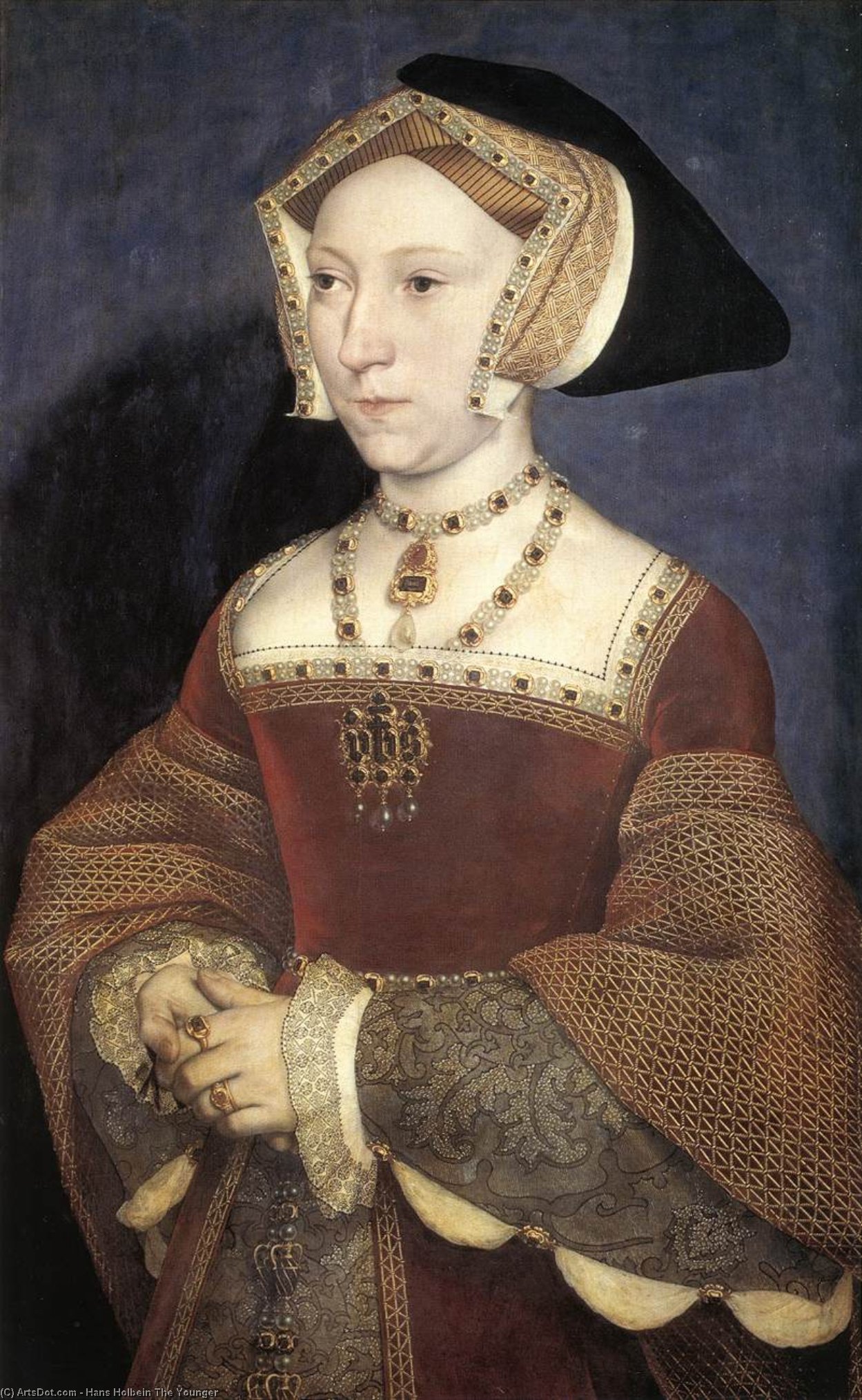 WikiOO.org - Enciclopedia of Fine Arts - Pictura, lucrări de artă Hans Holbein The Younger - Jane Seymour, Queen of England