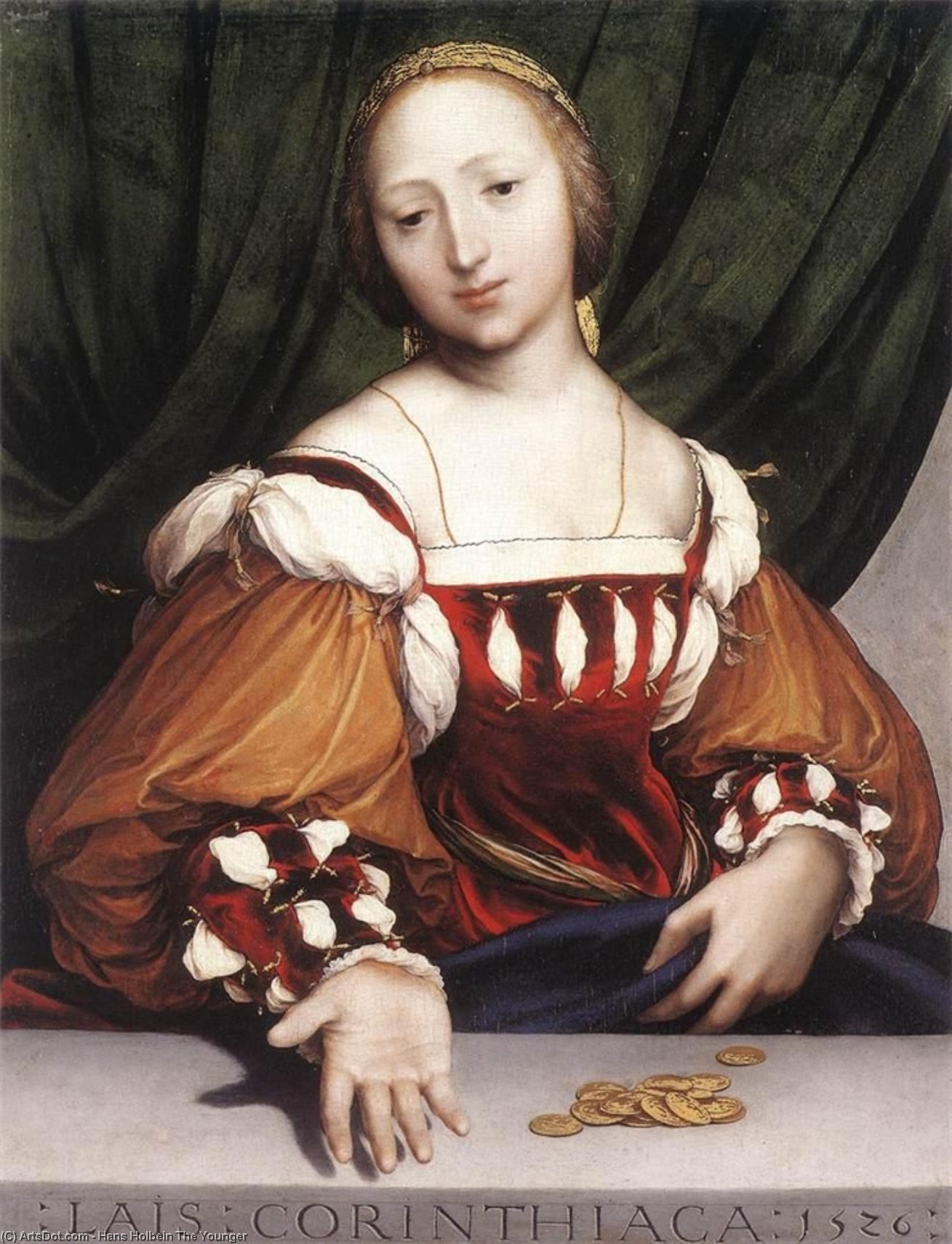 WikiOO.org - دایره المعارف هنرهای زیبا - نقاشی، آثار هنری Hans Holbein The Younger - Lais of Corinth