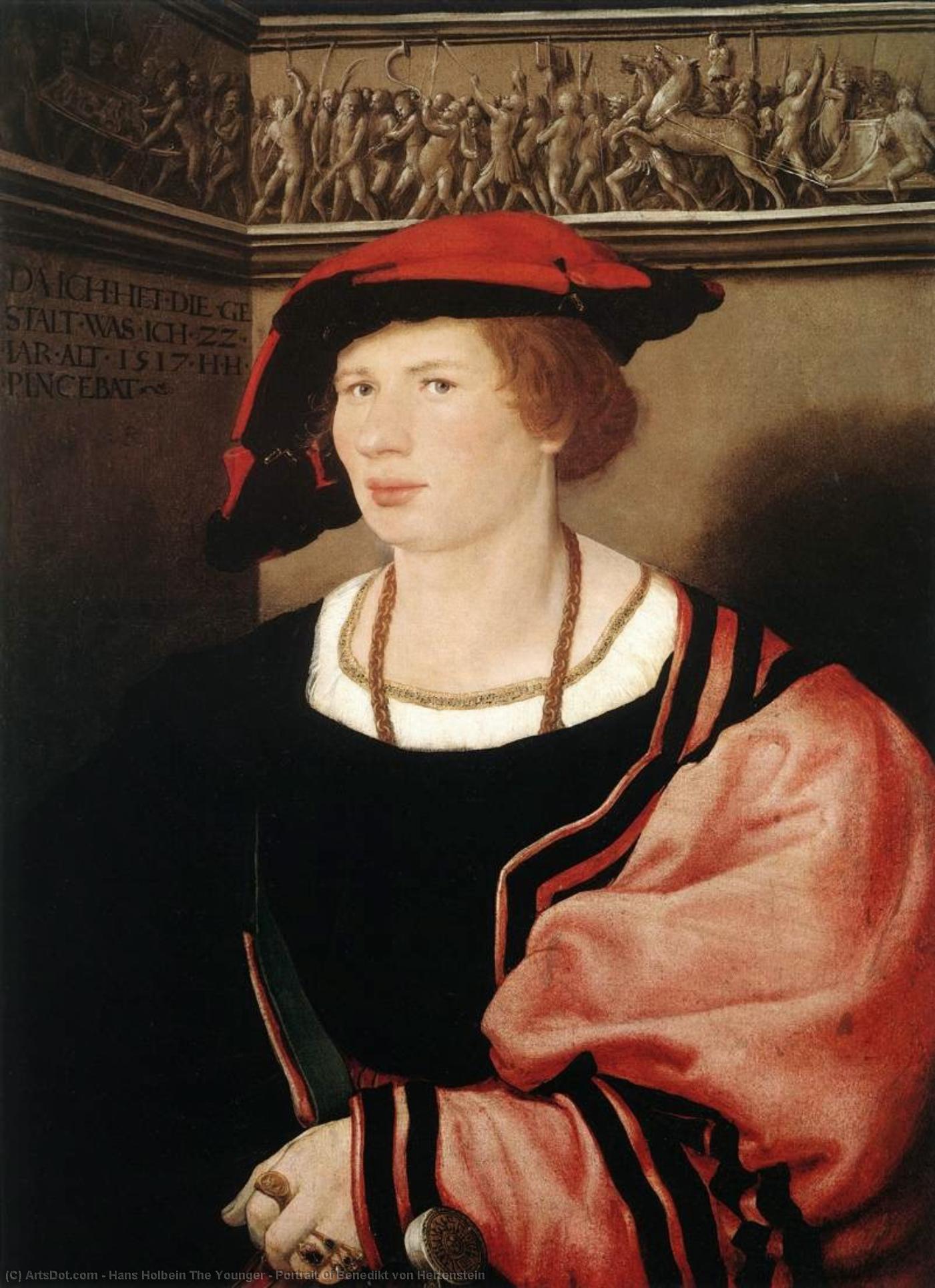 WikiOO.org - Encyclopedia of Fine Arts - Festés, Grafika Hans Holbein The Younger - Portrait of Benedikt von Hertenstein