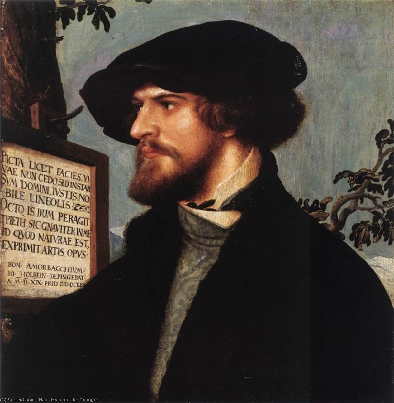 WikiOO.org - Энциклопедия изобразительного искусства - Живопись, Картины  Hans Holbein The Younger - портрет бонифациуса амербаха