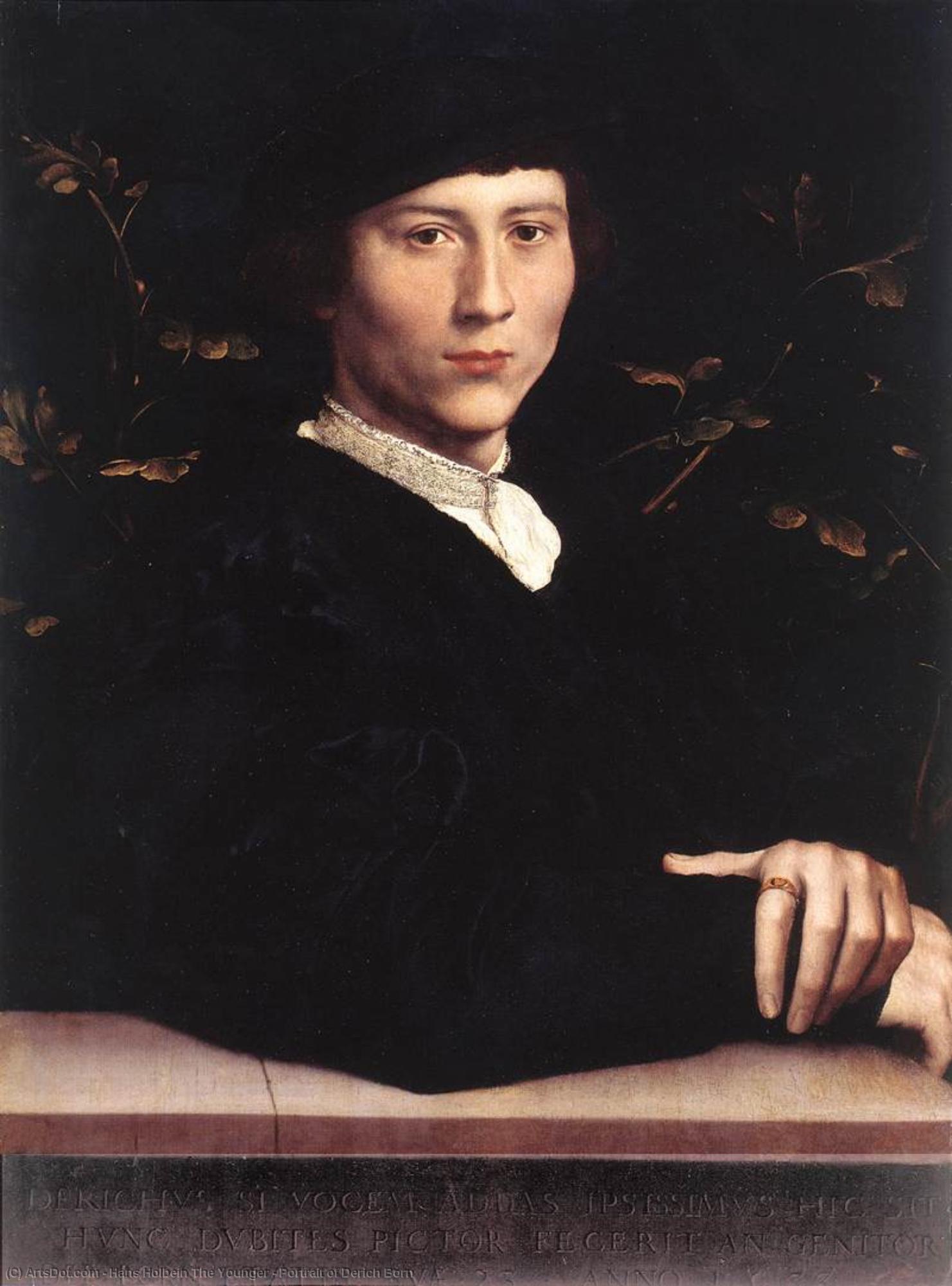 Wikoo.org - موسوعة الفنون الجميلة - اللوحة، العمل الفني Hans Holbein The Younger - Portrait of Derich Born