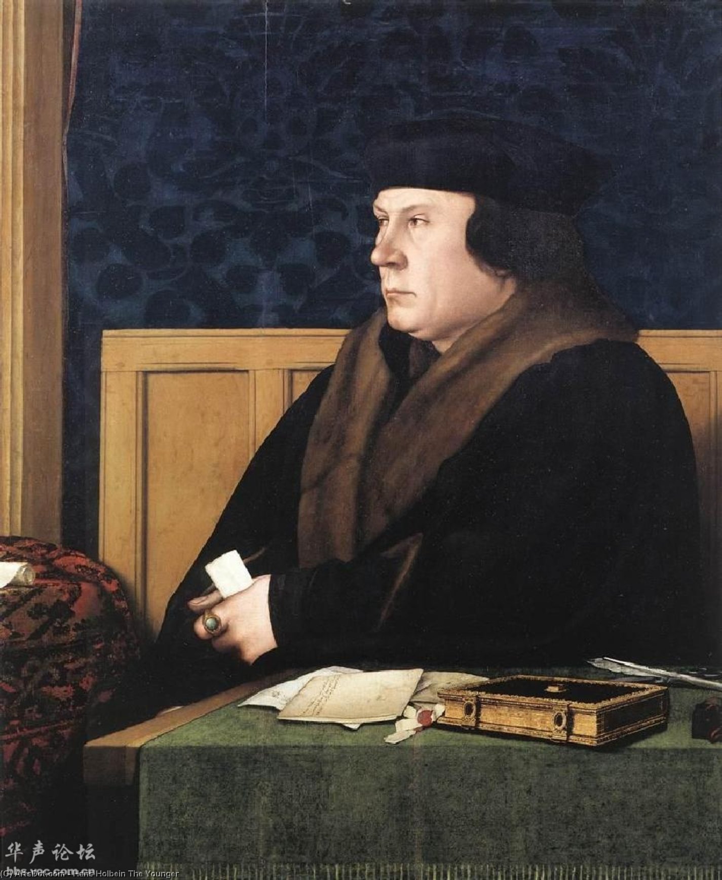 Wikoo.org - موسوعة الفنون الجميلة - اللوحة، العمل الفني Hans Holbein The Younger - Portrait of Thomas Cromwell