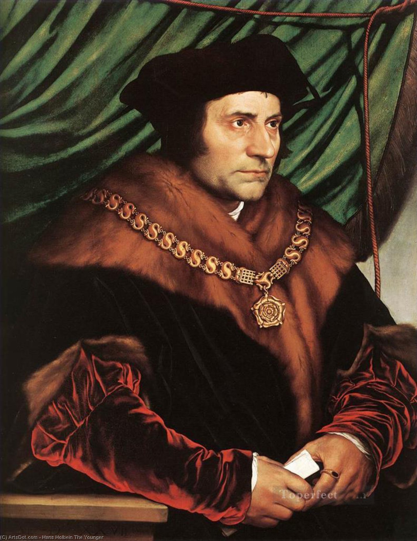 WikiOO.org - Encyclopedia of Fine Arts - Schilderen, Artwork Hans Holbein The Younger - Sir Thomas More