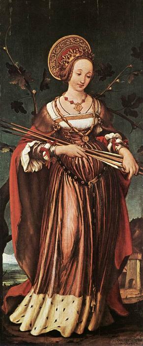 Wikioo.org – La Enciclopedia de las Bellas Artes - Pintura, Obras de arte de Hans Holbein The Younger - San . Ursula