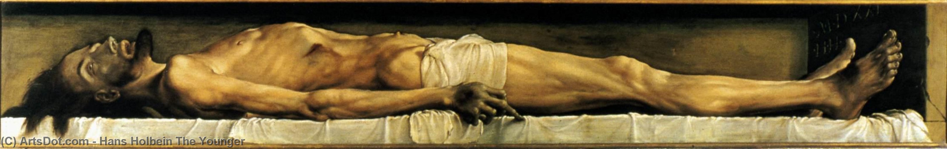 WikiOO.org - Энциклопедия изобразительного искусства - Живопись, Картины  Hans Holbein The Younger - тело мертвого христа в гробнице