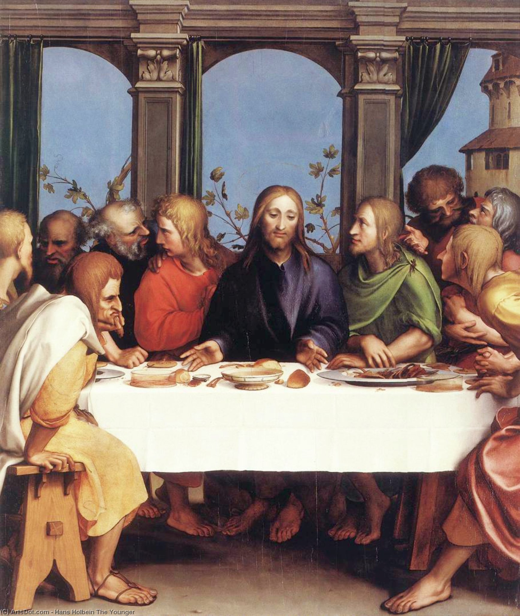 WikiOO.org - אנציקלופדיה לאמנויות יפות - ציור, יצירות אמנות Hans Holbein The Younger - The Last Supper