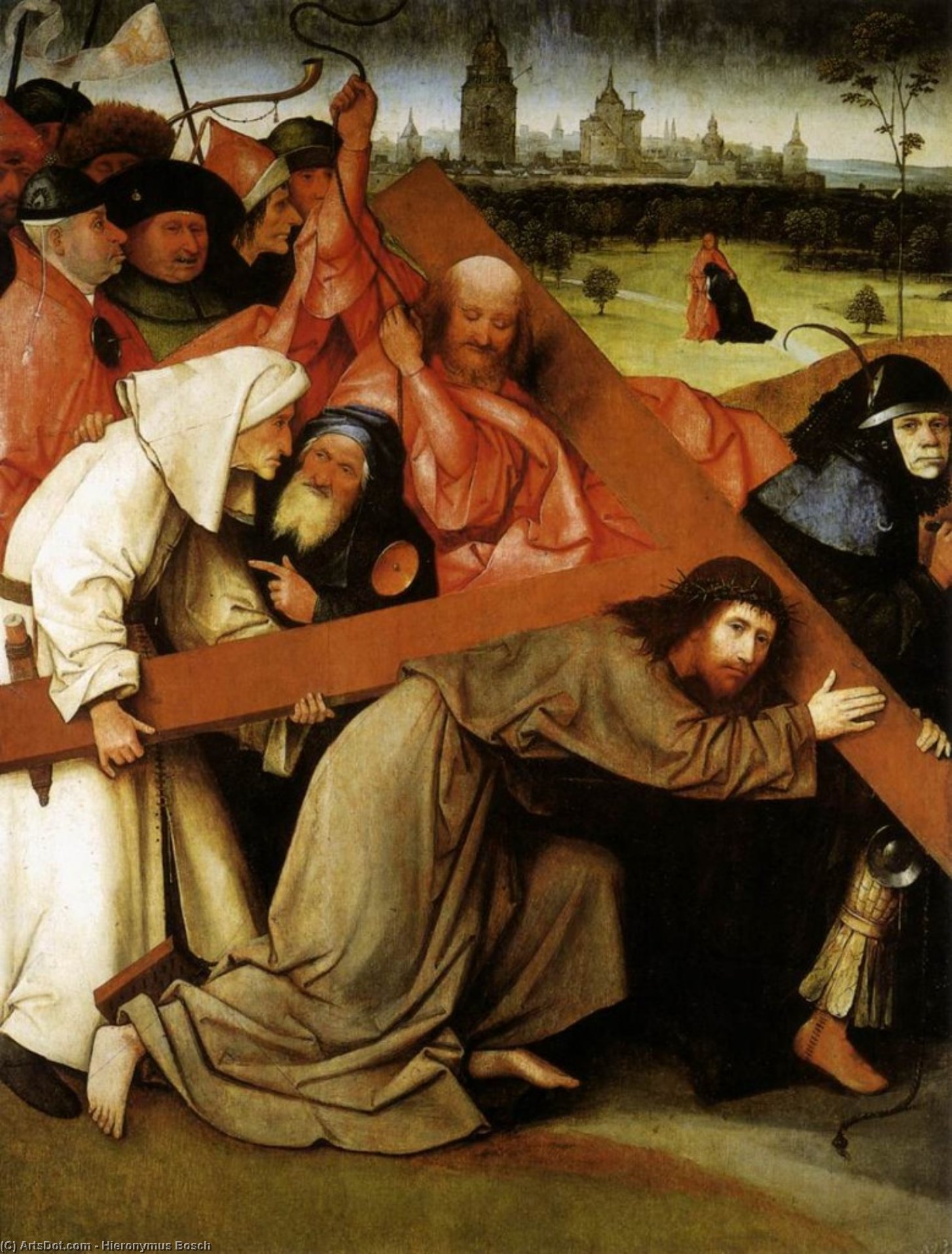 Wikioo.org - The Encyclopedia of Fine Arts - Painting, Artwork by Hieronymus Bosch - Christ Carrying the Cross1