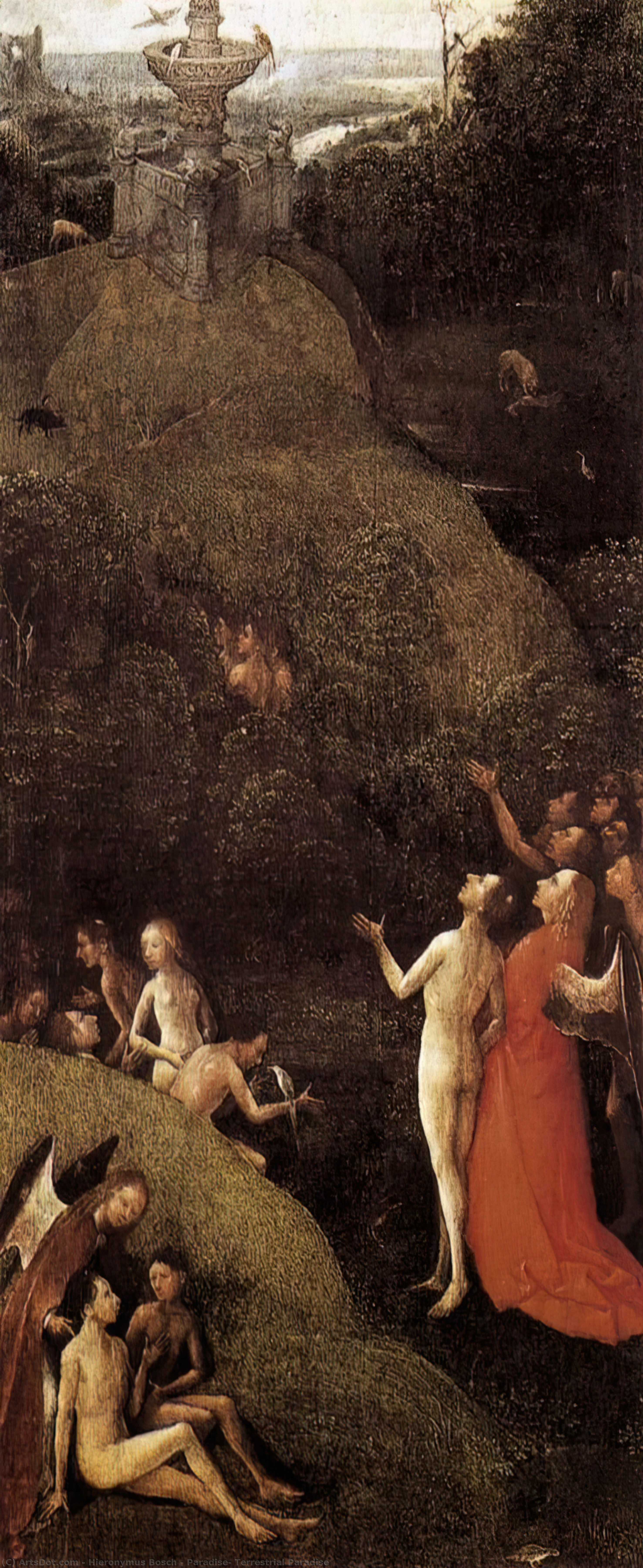 WikiOO.org - Encyclopedia of Fine Arts - Maleri, Artwork Hieronymus Bosch - Paradise, Terrestrial Paradise