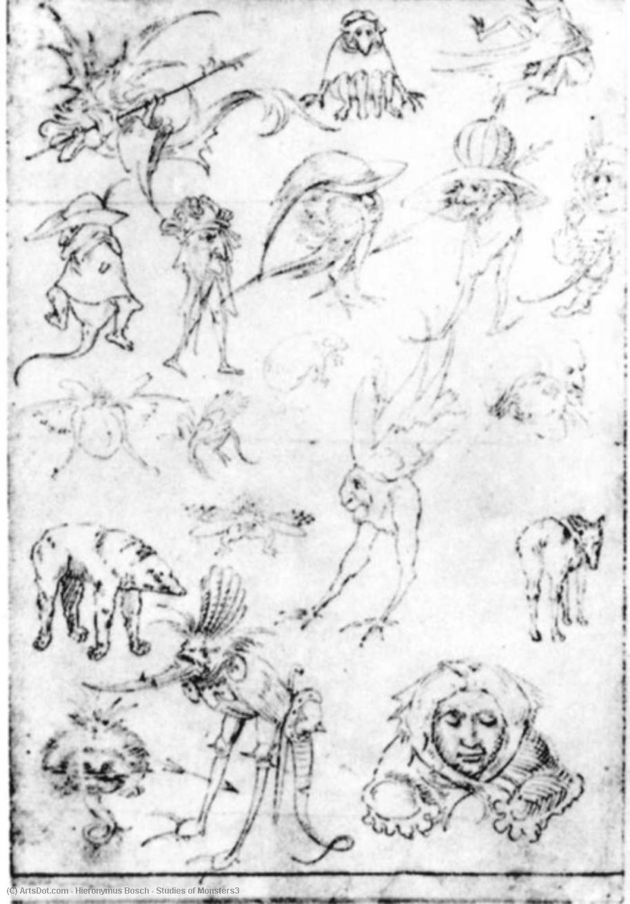 Wikioo.org - The Encyclopedia of Fine Arts - Painting, Artwork by Hieronymus Bosch - Studies of Monsters3