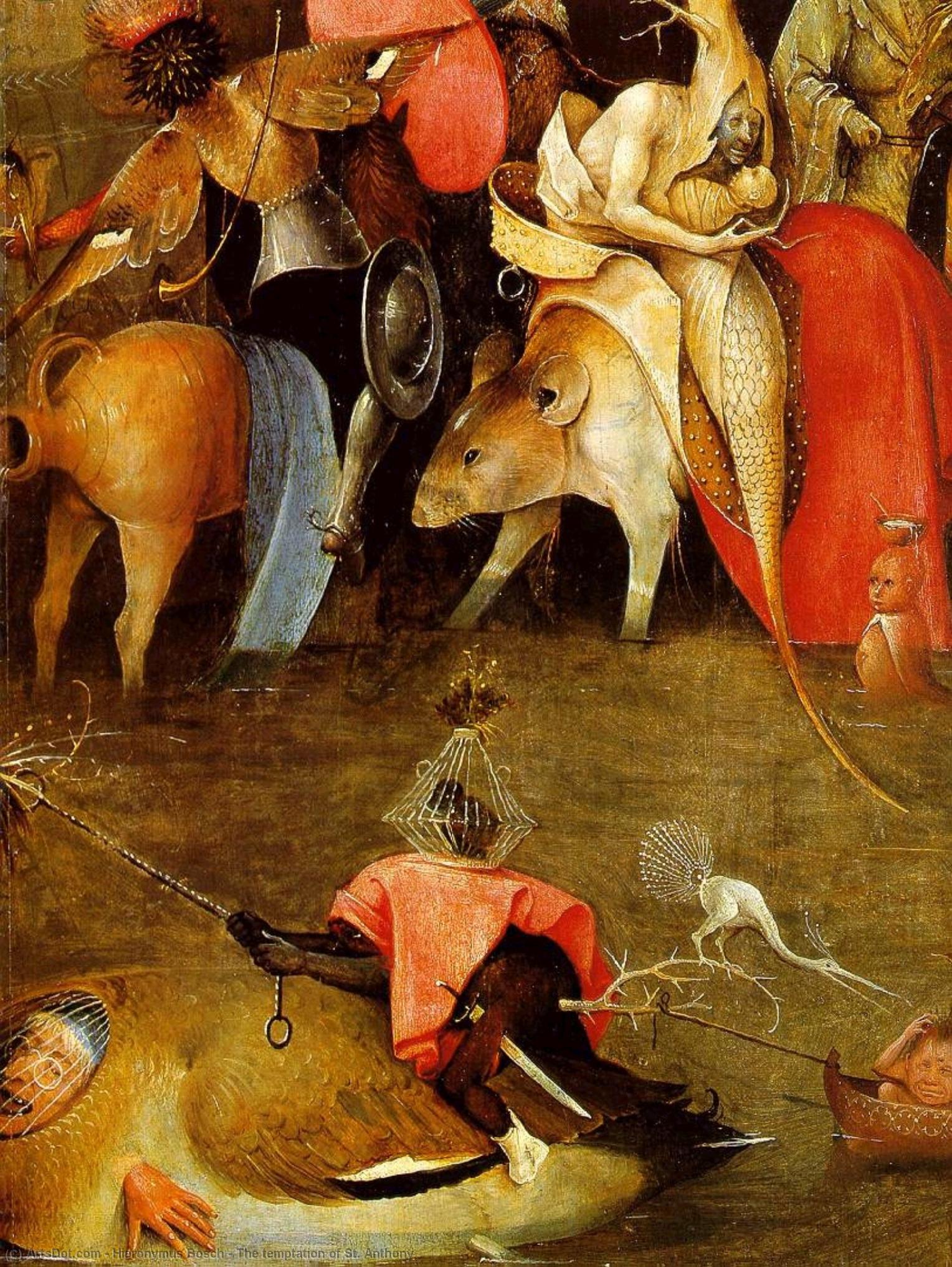 WikiOO.org - Encyclopedia of Fine Arts - Festés, Grafika Hieronymus Bosch - The temptation of St. Anthony