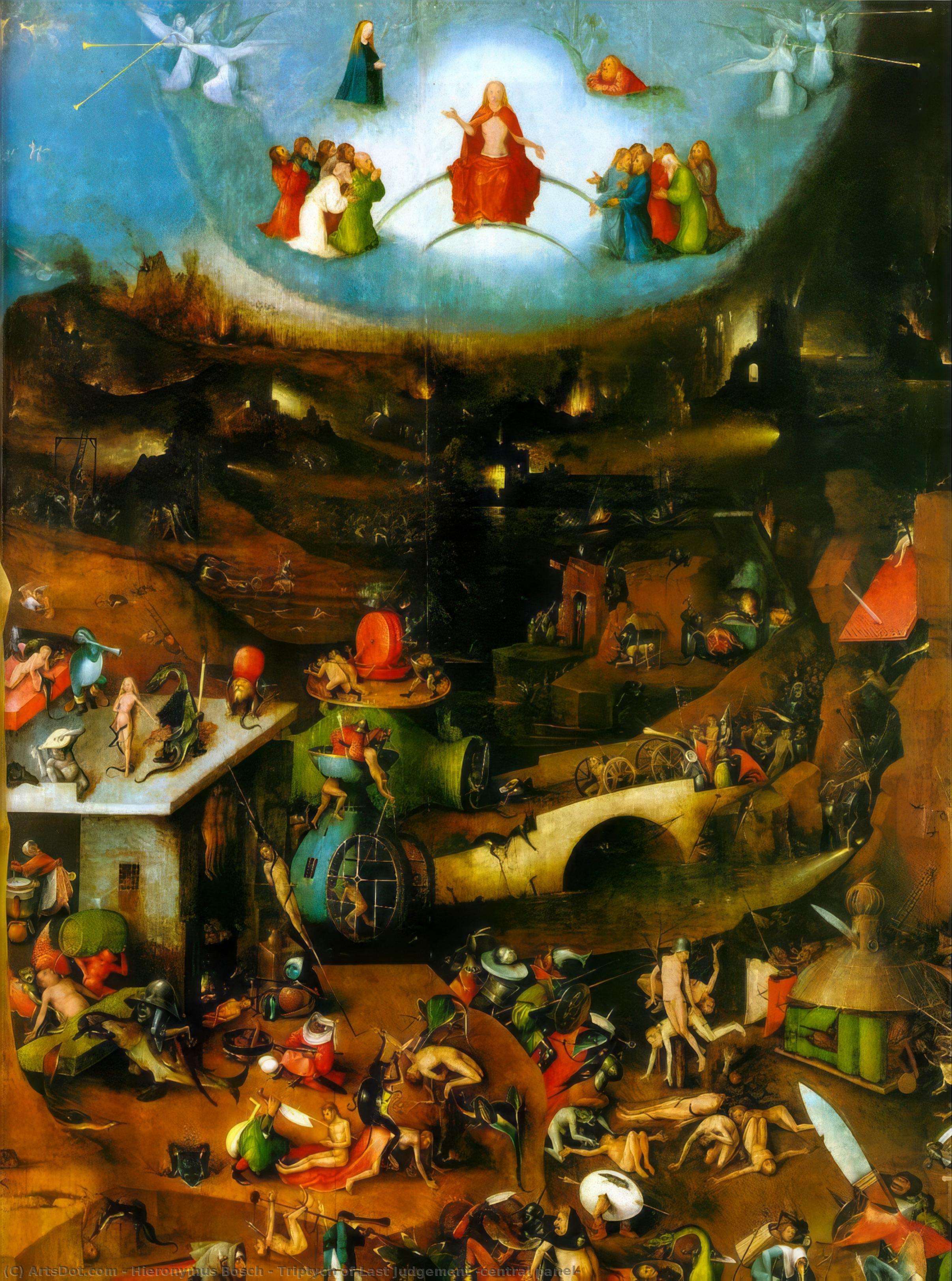 WikiOO.org - Enciklopedija dailės - Tapyba, meno kuriniai Hieronymus Bosch - Triptych of Last Judgement (central panel)