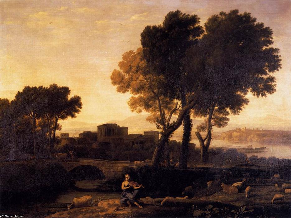 Wikioo.org - The Encyclopedia of Fine Arts - Painting, Artwork by Claude Lorrain (Claude Gellée) - Apollo Guarding the Herds of Admetus