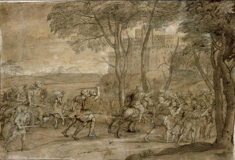 WikiOO.org - Енциклопедія образотворчого мистецтва - Живопис, Картини
 Claude Lorrain (Claude Gellée) - Assault on a Citadel
