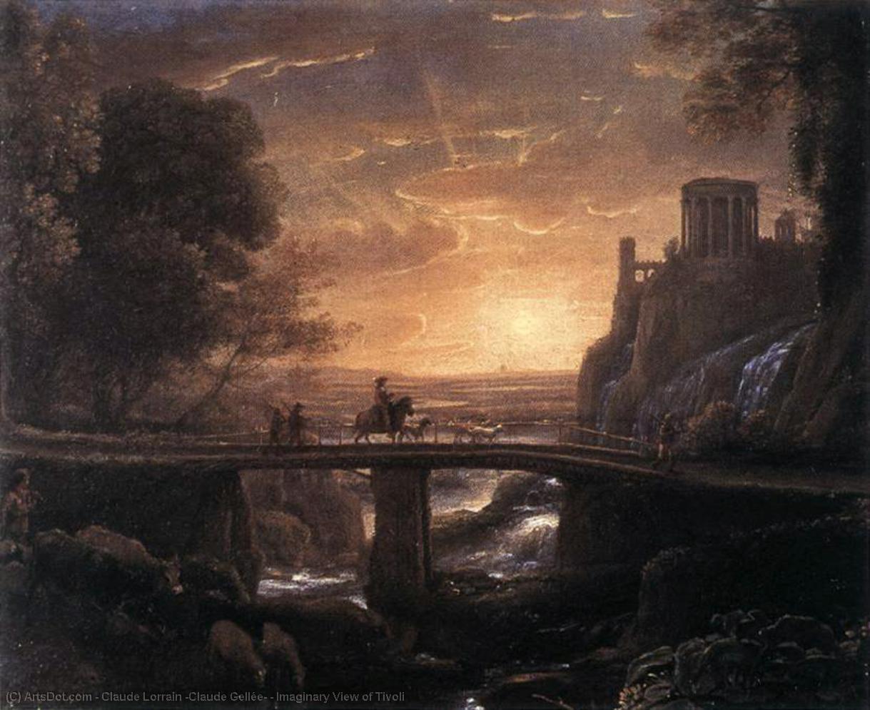 Wikioo.org - The Encyclopedia of Fine Arts - Painting, Artwork by Claude Lorrain (Claude Gellée) - Imaginary View of Tivoli