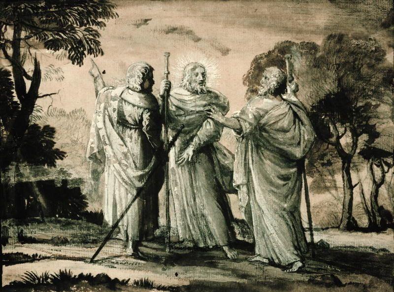 Wikioo.org - The Encyclopedia of Fine Arts - Painting, Artwork by Claude Lorrain (Claude Gellée) - Journey to Emmaus