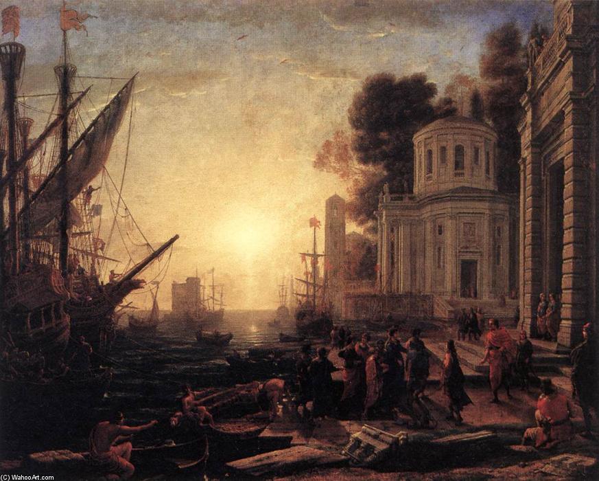Wikioo.org - The Encyclopedia of Fine Arts - Painting, Artwork by Claude Lorrain (Claude Gellée) - The Disembarkation of Cleopatra at Tarsus