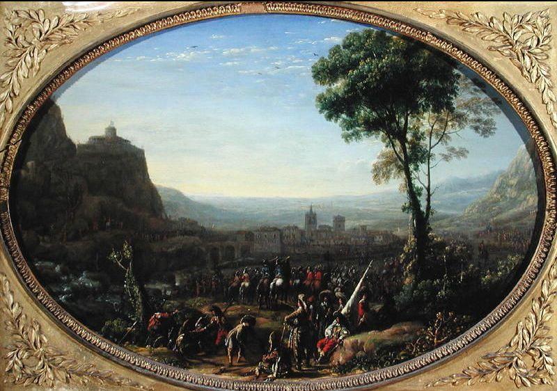 Wikioo.org - สารานุกรมวิจิตรศิลป์ - จิตรกรรม Claude Lorrain (Claude Gellée) - The Pass of Susa Taken by Louis XIII