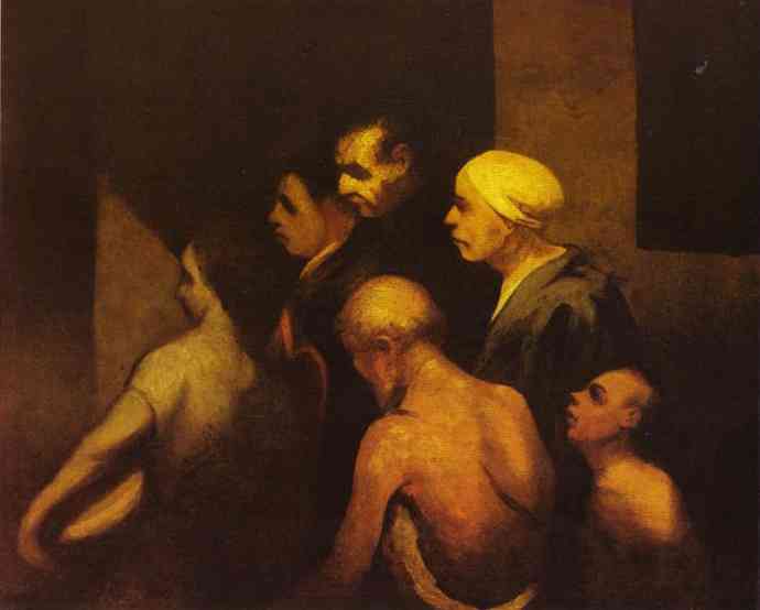 Wikioo.org - Bách khoa toàn thư về mỹ thuật - Vẽ tranh, Tác phẩm nghệ thuật Honoré Daumier - The Beggars